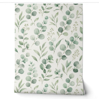 Papier Peint Motif sans couture de feuilles d'eucalyptus minima