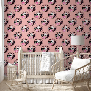 Papier Peint Motif sans couture Halloween Fille Épouvantable Go