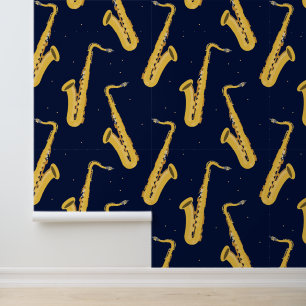 Papier Peint Motif saxophone