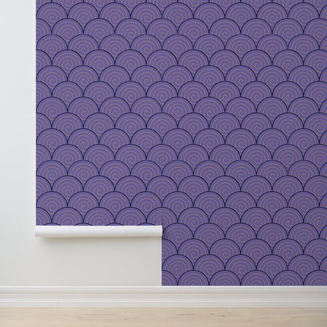 Papier Peint Motif Seigaiha (Application)