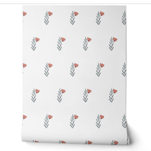 Papier Peint motif simple botanique sans couture avec des fleur
