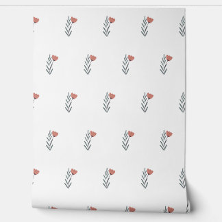Papier Peint motif simple botanique sans couture avec des fleur
