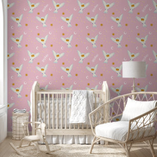 Papier Peint Motif Solstice Hedwig Rose