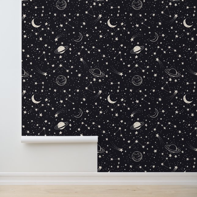 Papier Peint Motif Stars & Planètes (Application)