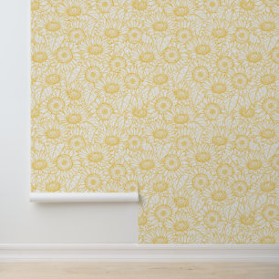 Papier Peint Motif Sunny Sunflower