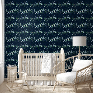 Papier Peint Motif tacheté vert et bleu