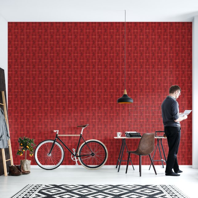 Papier Peint MOTIF Tartan GRYFFINDOR™ (Salon)