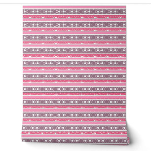 Papier Peint Motif trié avec cercles et anneaux style rétro