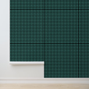 Papier Peint Motif turquoise Black Weaver