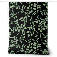 Motif Vin Vert Fluide Sur Noir