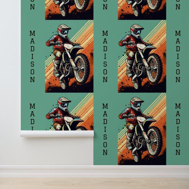 Papier Peint Motocross de nom personnalisé (Application)