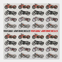 MOTOCYCLES vintages rouge blanc gris noir
