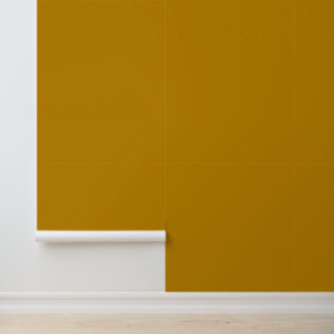 Papier Peint Moutarde minimaliste brun couleur uni moderne