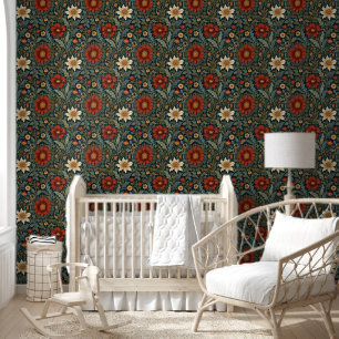 Papier Peint Muted Honeysuckie Motif William Morris Style