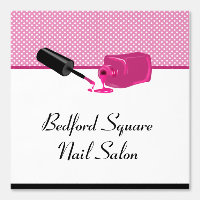 Nail Saloon rose blanc et noir Salle frontière