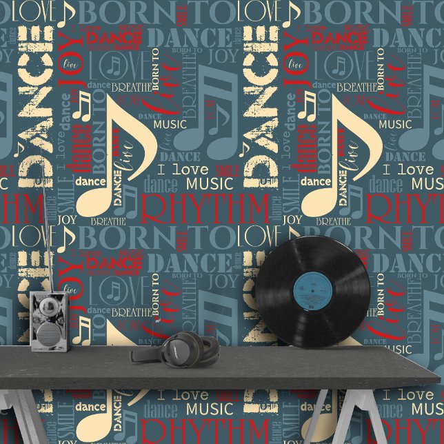 Papier Peint Né à Dance Blue/Red/Gold ID277 (Créateur téléchargé)