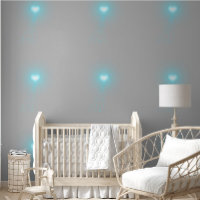 néon bleu coeur gris brillant