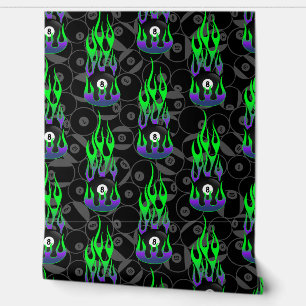 Papier Peint Neon Green Huit Ball