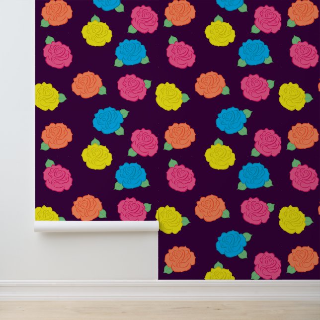 Papier Peint Neon Roses (Application)