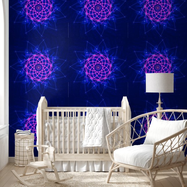 Papier Peint Neon Rosette Glow (Enfants)
