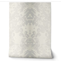 Neutral Gray Beige Floral Seamless Wallpaper 