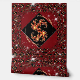 Papier Peint "Nice Day" Luxury Wallpaper: Red Swirl Fractal Ene