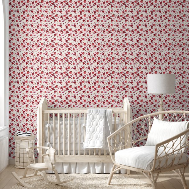 Papier Peint Noël Rouge et blanc Sucres de canne Sucres (Enfants)