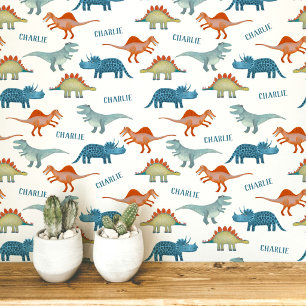 Papier Peint Nom de dinosaure personnalisé