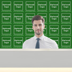 Papier Peint Nom de l'entreprise et logo sur vert