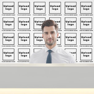 Papier Peint Nom et logo de l'entreprise en blanc