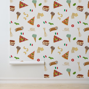 Papier Peint Nourriture italienne Pizza Pâtes Tiramisu Cuisine