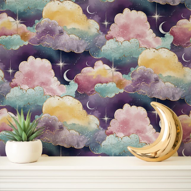 Papier Peint Nuages célestes et étoiles (Créateur téléchargé)