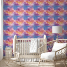 Nuageux Rêveurs Rose Bleu Vibrant Chambre de Bébé