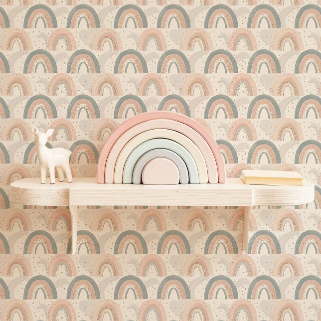 Papier Peint Nurserie Arc-en-ciel Pastel (Créateur téléchargé)