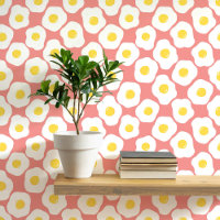Oeufs frits amusants Coral Motif rose