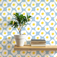 Oeufs frits amusants Motif bleu Turquoise