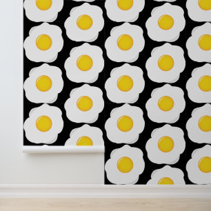 Papier Peint Oeufs frits Petit-Déjeuner Bar Cuisine à motifs