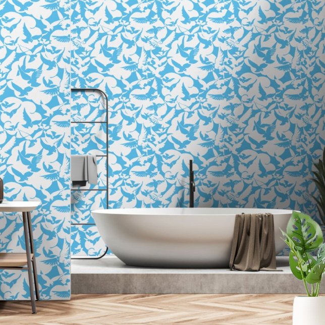 Papier Peint Oiseaux De Mouette Volant Dans Le Ciel Nuageux Mot (Créateur téléchargé)