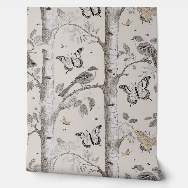 Papier Peint Oiseaux des bois (Déroulement)