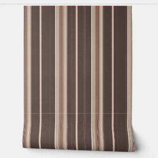Papier Peint Ophélie indulgente Brown rayures chaudes