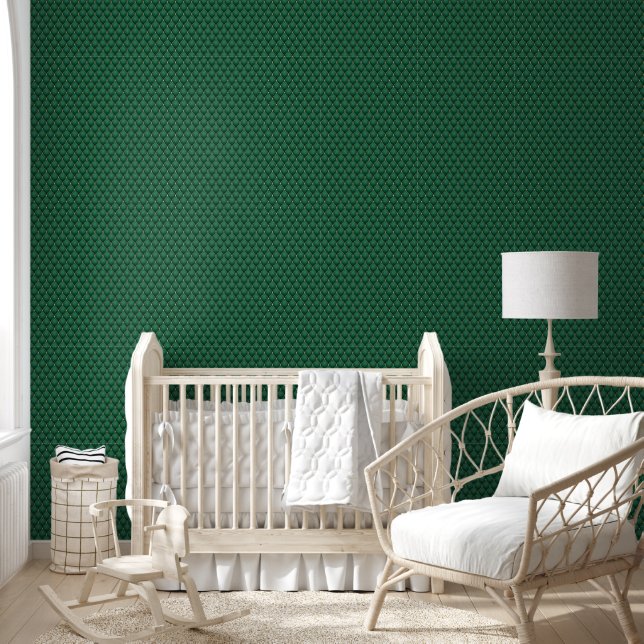 Papier Peint Or Diamant Tufté Vert Émeraude foncé (Enfants)