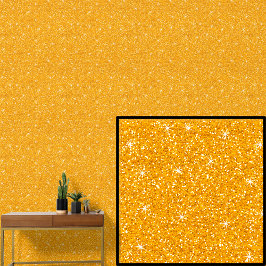 Papier Peint Orange brillant avec étoiles étincelantes