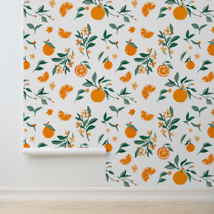 Papier Peint Orange rustique