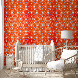 Papier peint Orange Stars