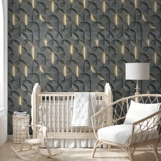 Papier Peint Organic 3D Wave Sculpture Wall Panels (Enfants)