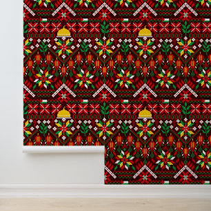 Papier Peint Palestine Tatreez Broderie traditionnelle