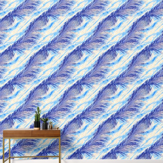 Papier Peint Palm feuille moderne motif contemporain chic (Couloir)
