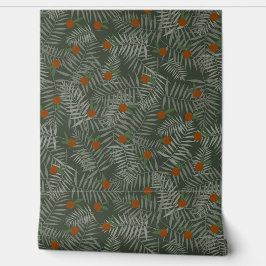 Papier Peint Palm Feuilles & Oranges