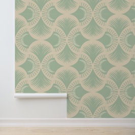 Papier Peint Palm Springs - Palmiers du coucher de soleil - Ver