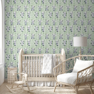 Papier Peint Panda Bears et Nursery Bambou
